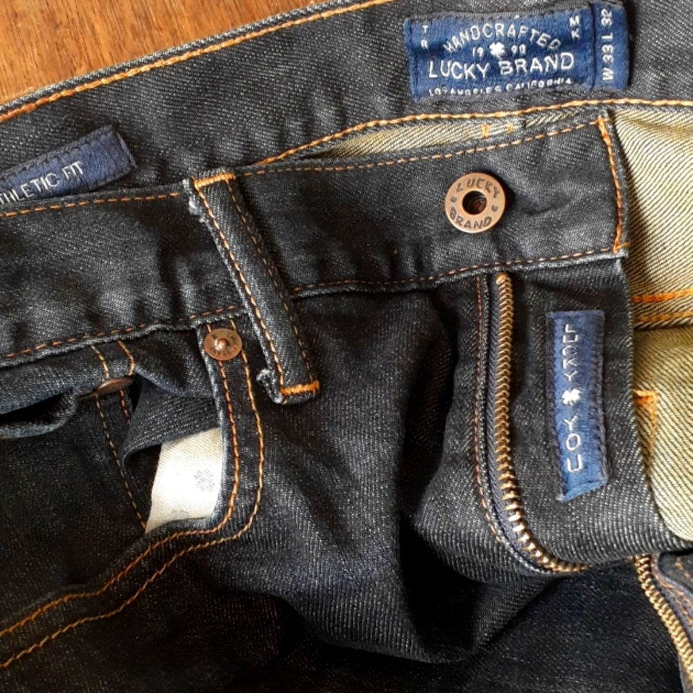 Lucky Brand indigo Candiani denim jeans